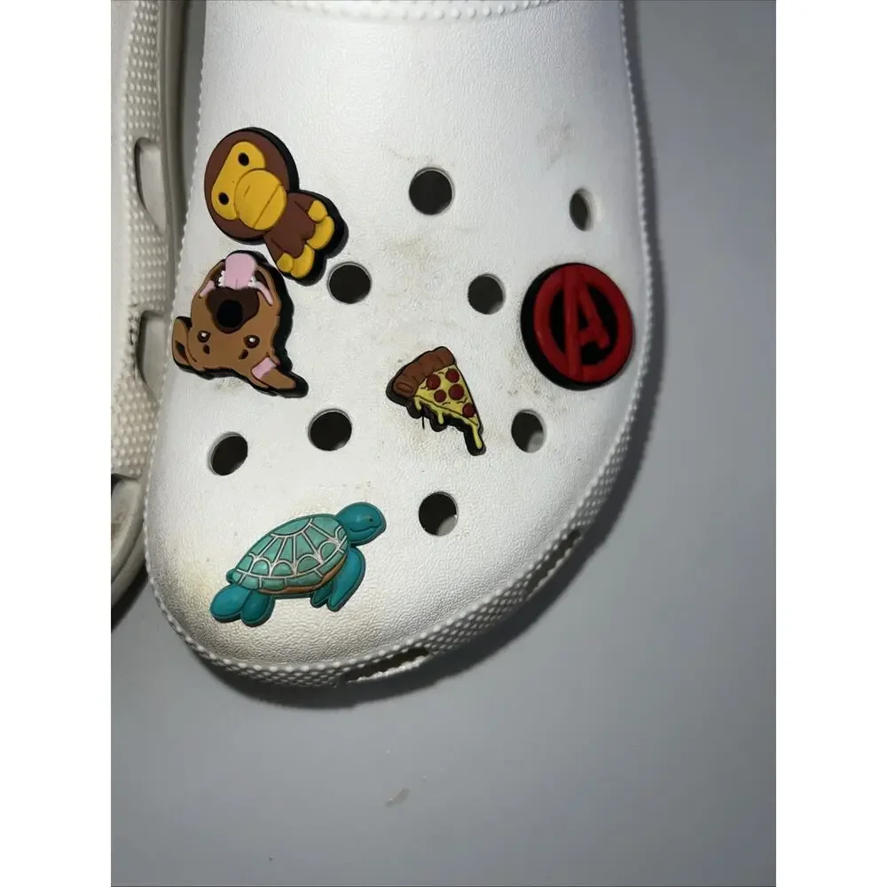 Crocs Unisex Men 10 Womens 12 White Slip On Shoes Comfort